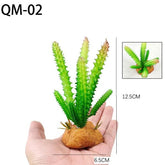 Reptile Terrarium Plants Amphibian Habitat Decor QM-02 (12.5x6.5cm)